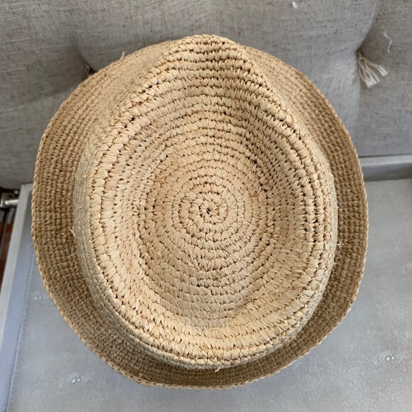 Banana Republic Packable Fedora Straw Hat Small/Medium adjustable - Picture 8 of 10